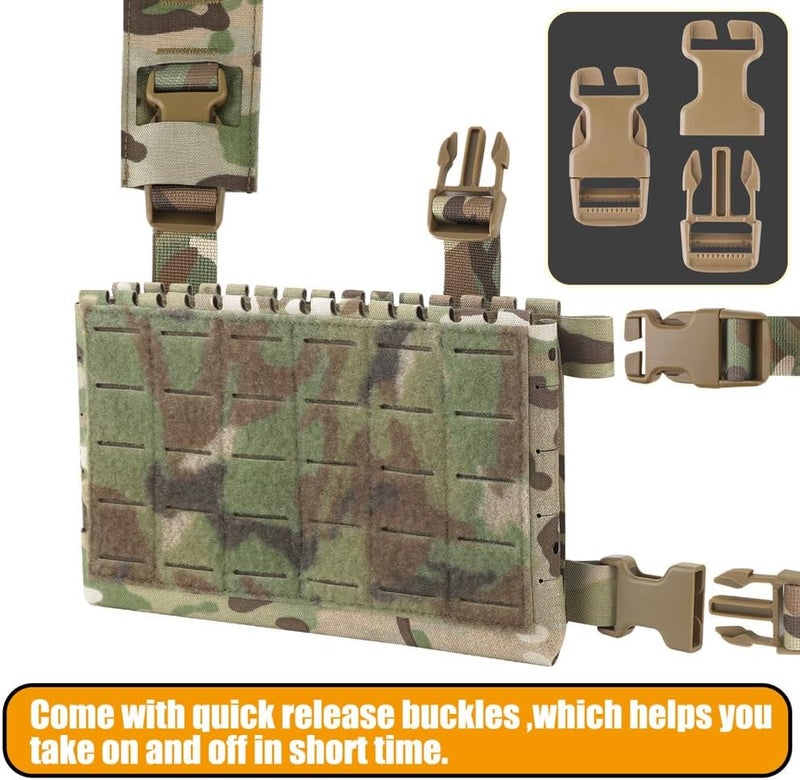 KRYDEX Laser Cut Shoulder Strap H Harness and Back Strap with Quick Release Buckles for MK3 MK4 MK5 Chest Rig - Image 5